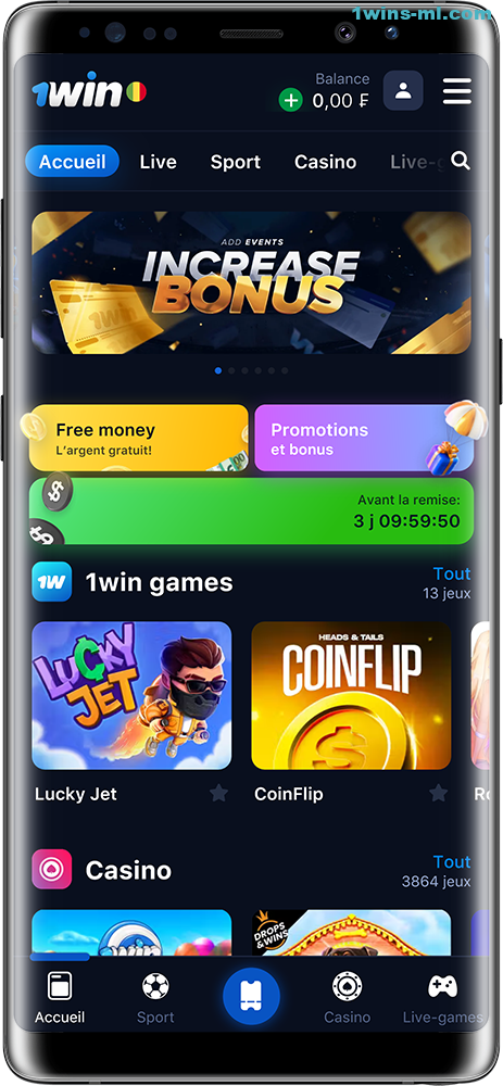 1win Mobile Apps pour Android et iPhone