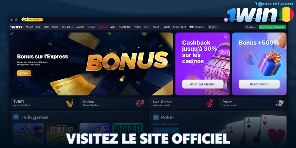 Page d'accueil 1Win Mali