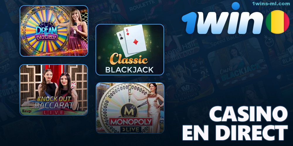 Casino en direct dans l'application 1Win