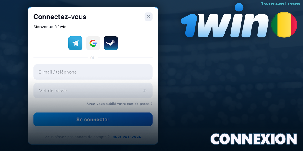Se connecter au site web de 1Win