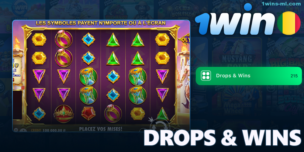 Catégorie de jeu Drops & Wins sur le casino en ligne 1Win