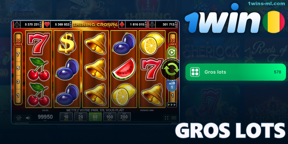 Jeux de jackpot au casino en ligne 1Win au Mali
