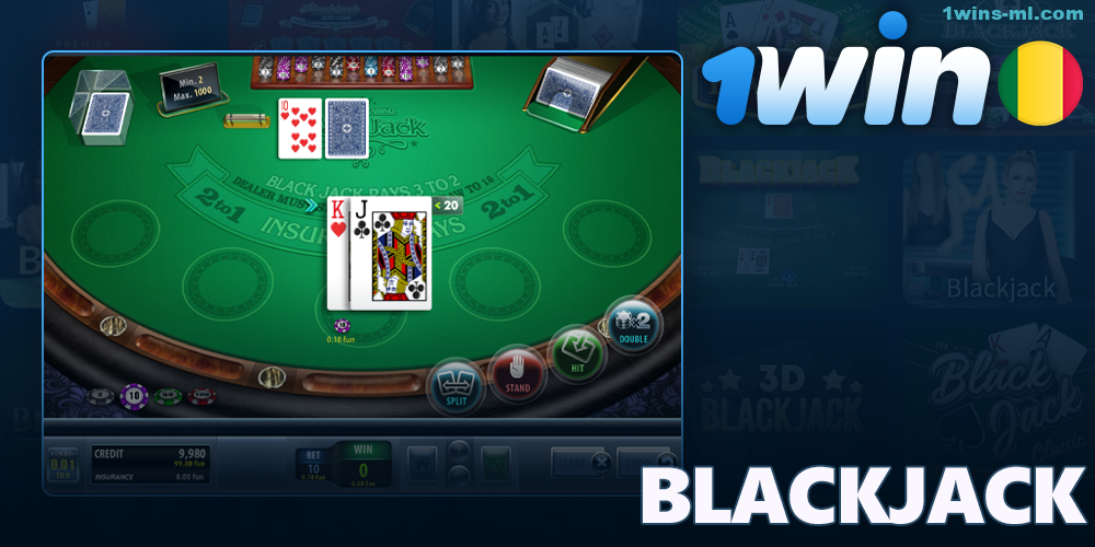 Jouez au Blackjack sur le casino en ligne 1Win au Mali