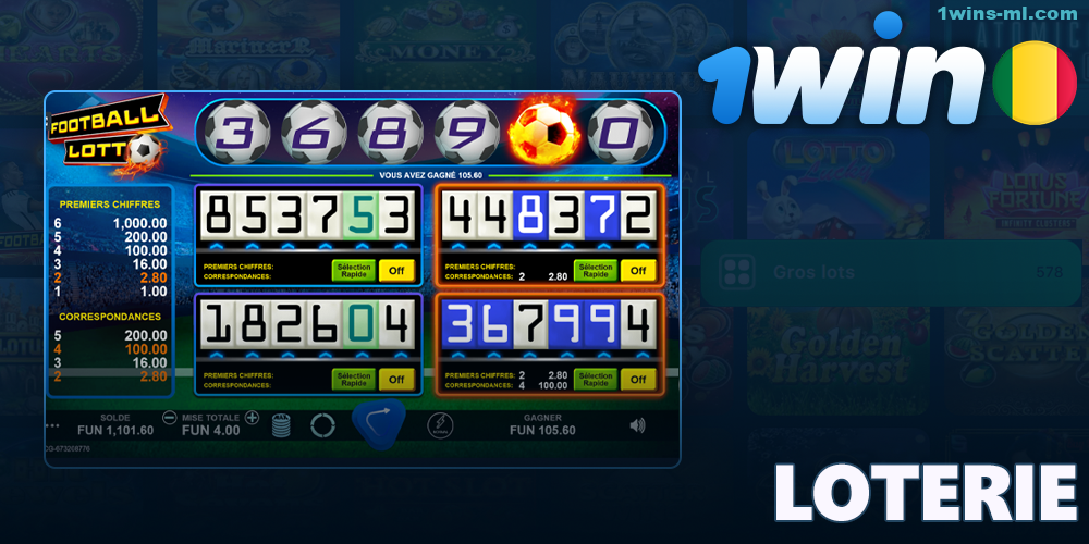 Jouez aux loteries sur le casino en ligne 1Win