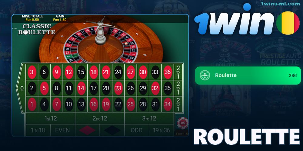 Jouer à la roulette sur le casino en ligne 1Win