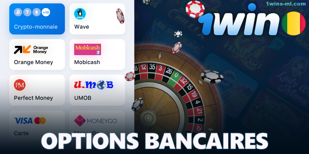 Méthodes de paiement sur le casino en ligne 1Win au Mali