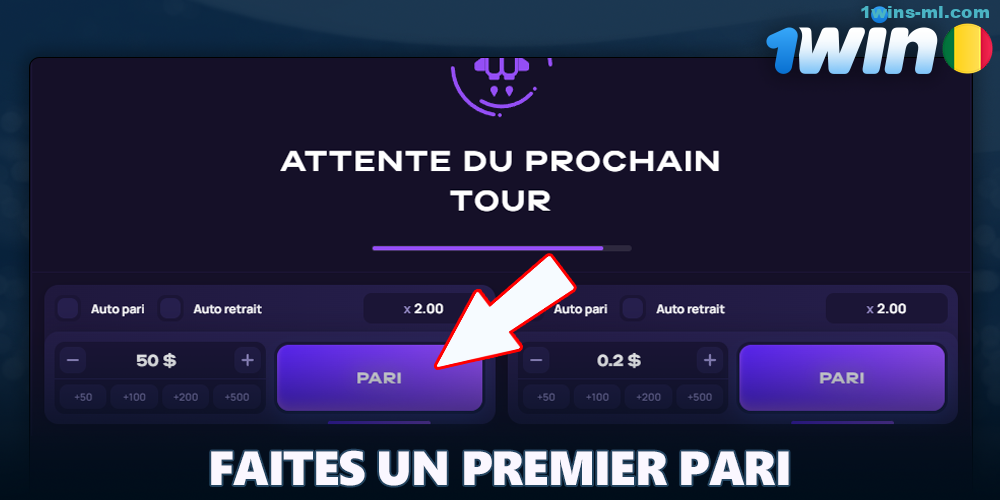 Placez votre premier pari dans le jeu Lucky Jet sur 1Win