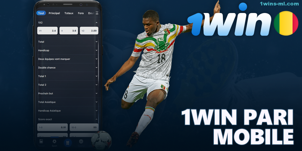 Parier sur les sports via l'application mobile 1Win
