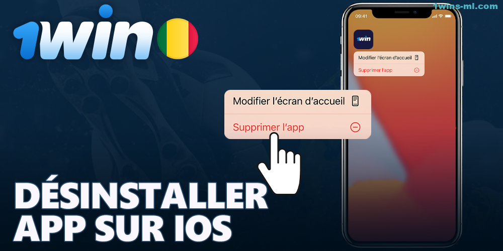 Désinstaller l'application 1Win sur iPhone