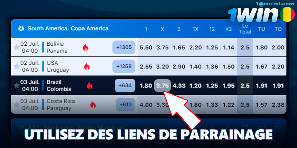 Placez des paris sur les sports pour obtenir des pièces 1win