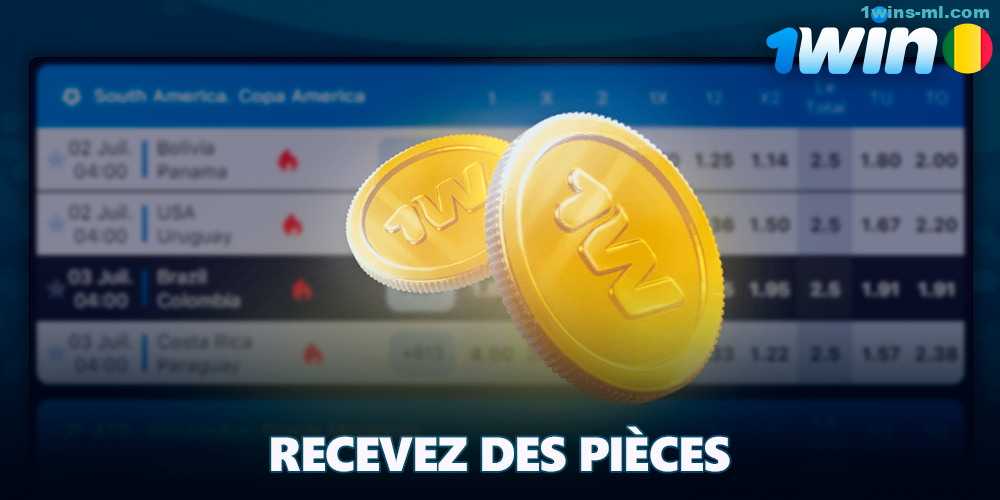 Gagnez des pièces 1win